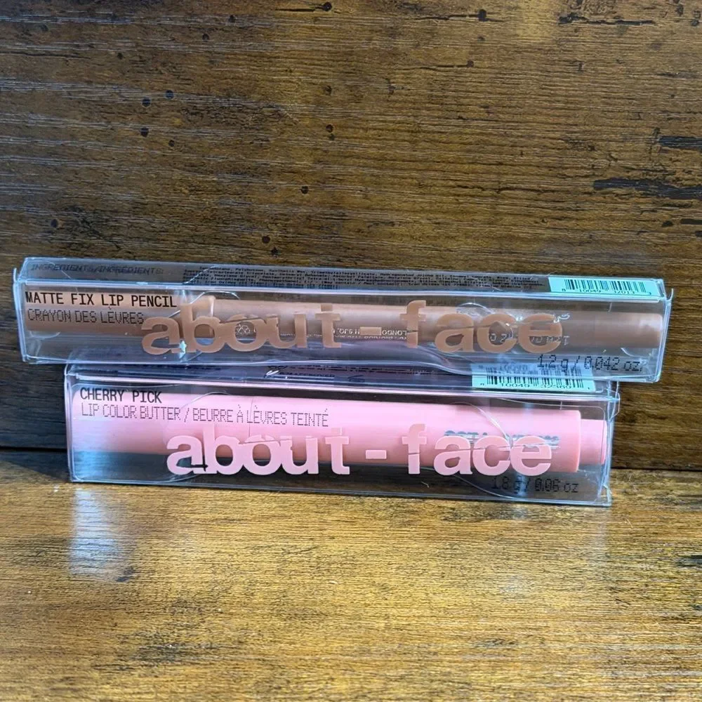 💖 About-Face Lip Duo – Clockwork Matte Liner + Pink Pira Butter NEW & Boxed 💄✨
